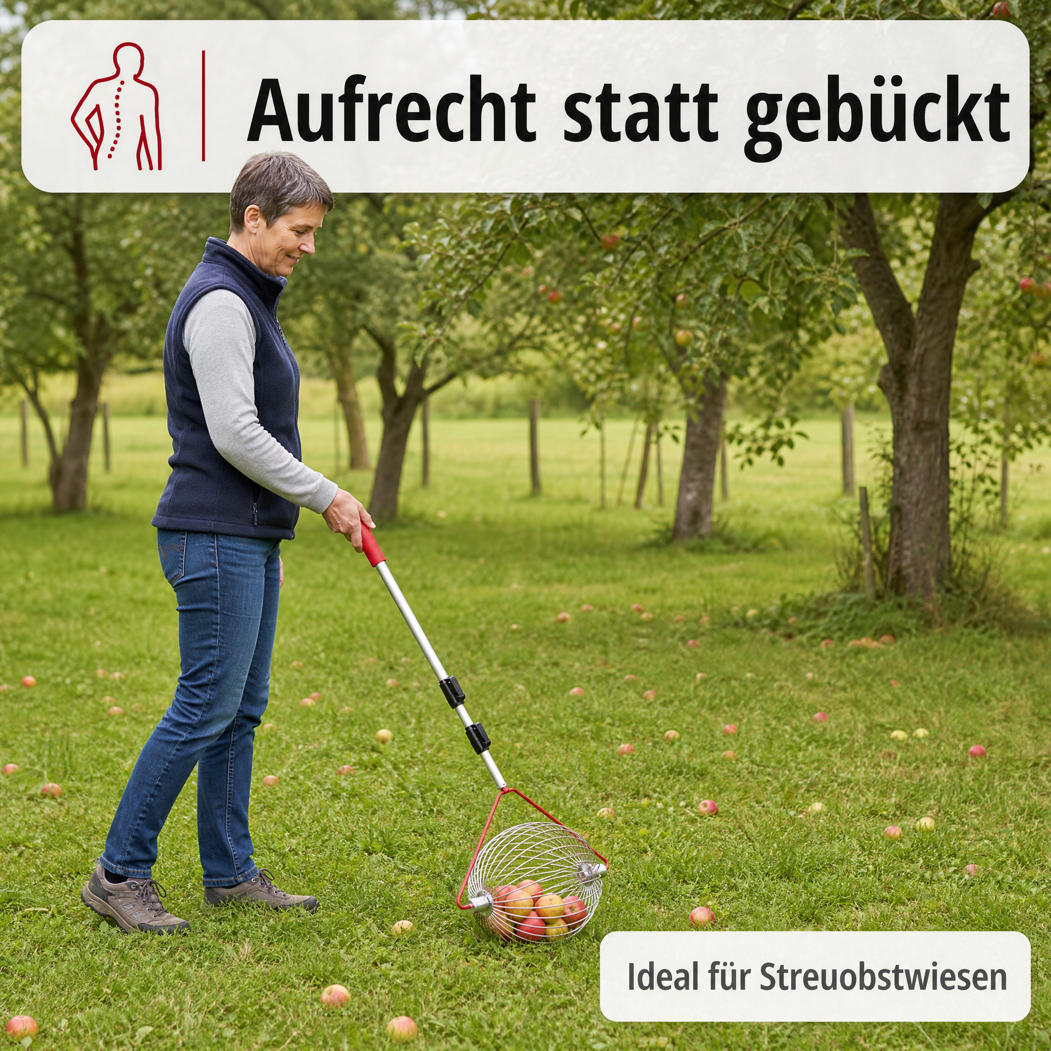 Rollblitz Apfel Teleskopstab