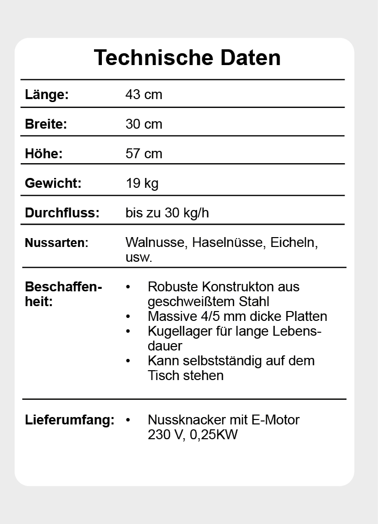 Walman E-Motor - elektrischer Nussknacker Walman E-Motor - elektrischer Nussknacker