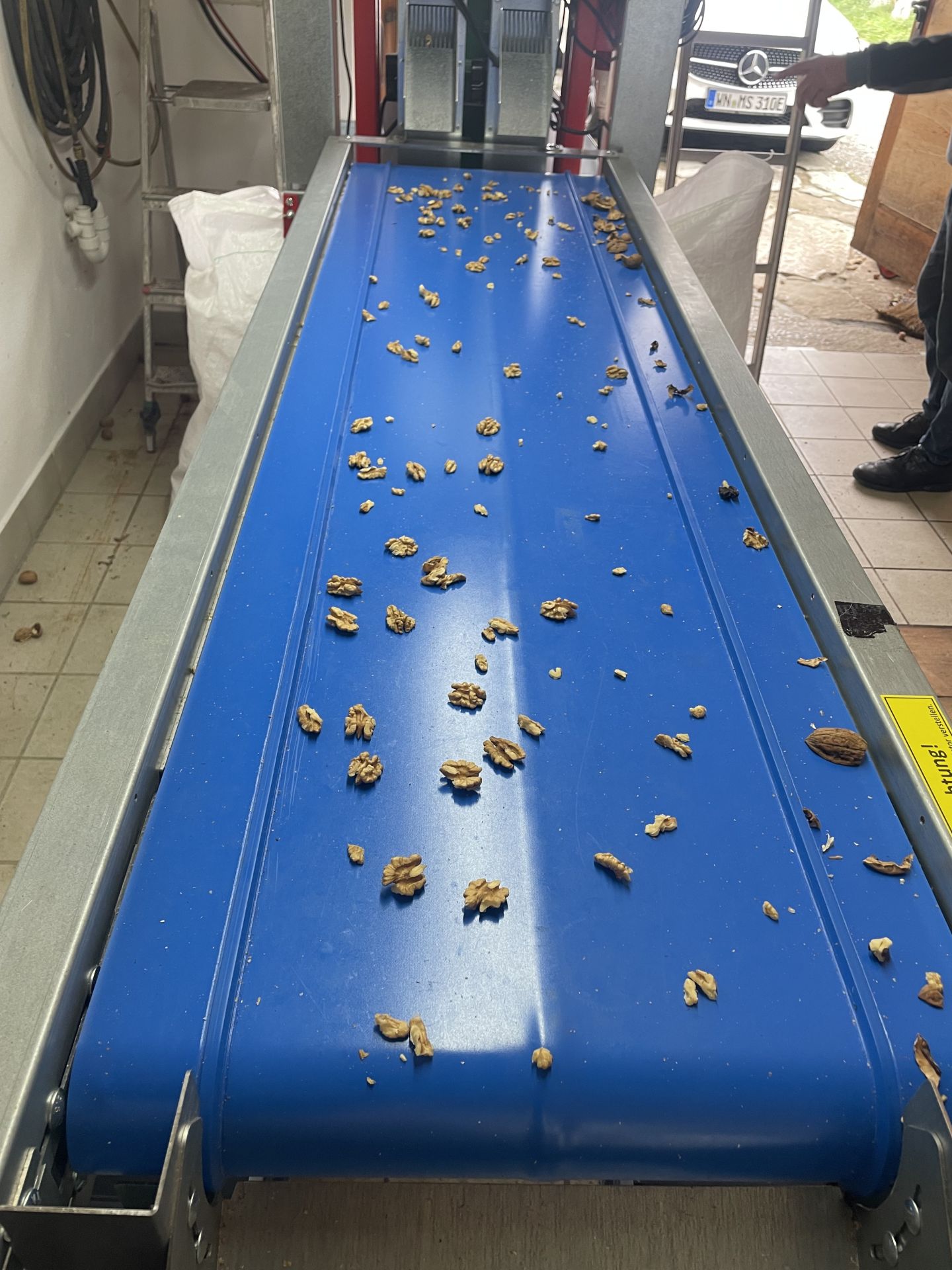Sorting table, inspection table, fruit sorting table, nut sorting table